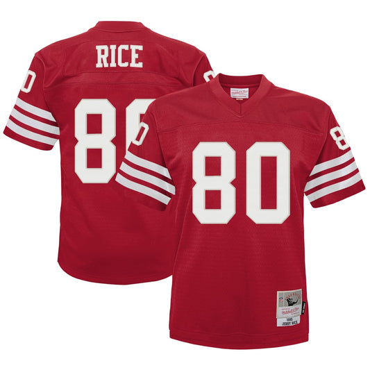 Infant San Francisco 49ers Jerry Rice Mitchell & Ness Scarlet 1990 Retired Legacy Jersey - Image 1