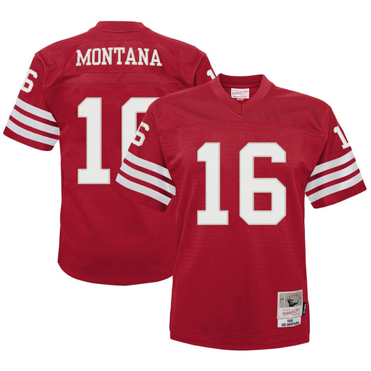 Infant San Francisco 49ers Joe Montana Mitchell & Ness Scarlet 1990 Retired Legacy Jersey - Image 1