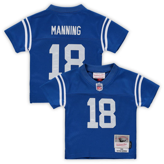 Infant Indianapolis Colts Peyton Manning Mitchell & Ness Royal 1998 Retired Legacy Jersey - Image 1