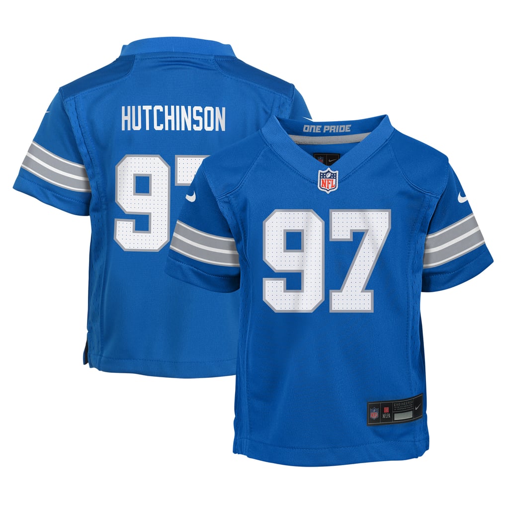 Infant Detroit Lions Aidan Hutchinson Nike Blue Team  Player Game Jersey - Image 2