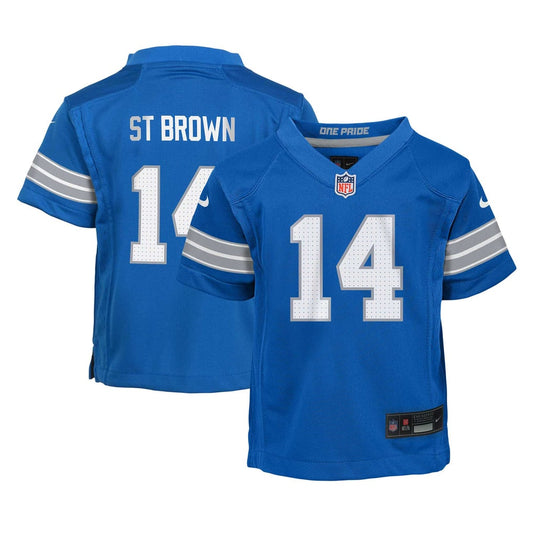 Infant Detroit Lions Amon-Ra St. Brown Nike Blue Team  Player Game Jersey - Image 1