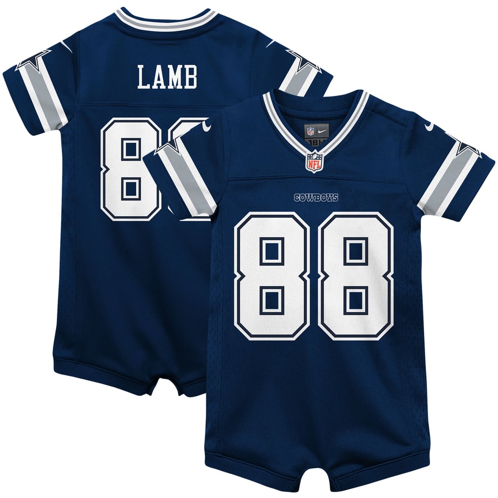 Infant Dallas Cowboys CeeDee Lamb Nike Navy Game Jersey Romper - Image 2