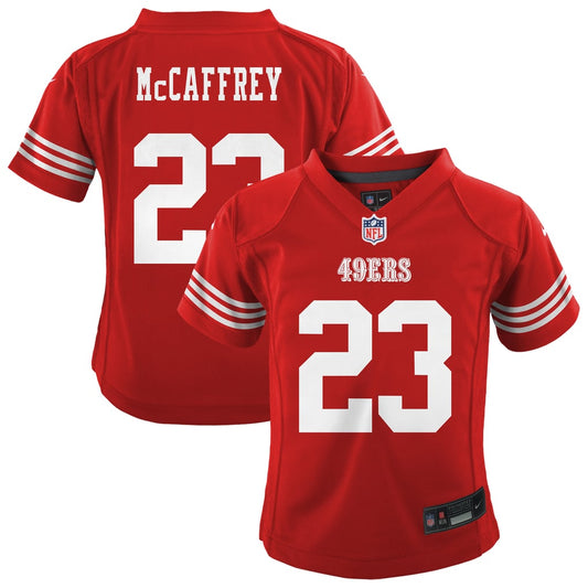 Infant San Francisco 49ers Christian McCaffrey Nike Scarlet Team  Player Game Jersey - Image 1