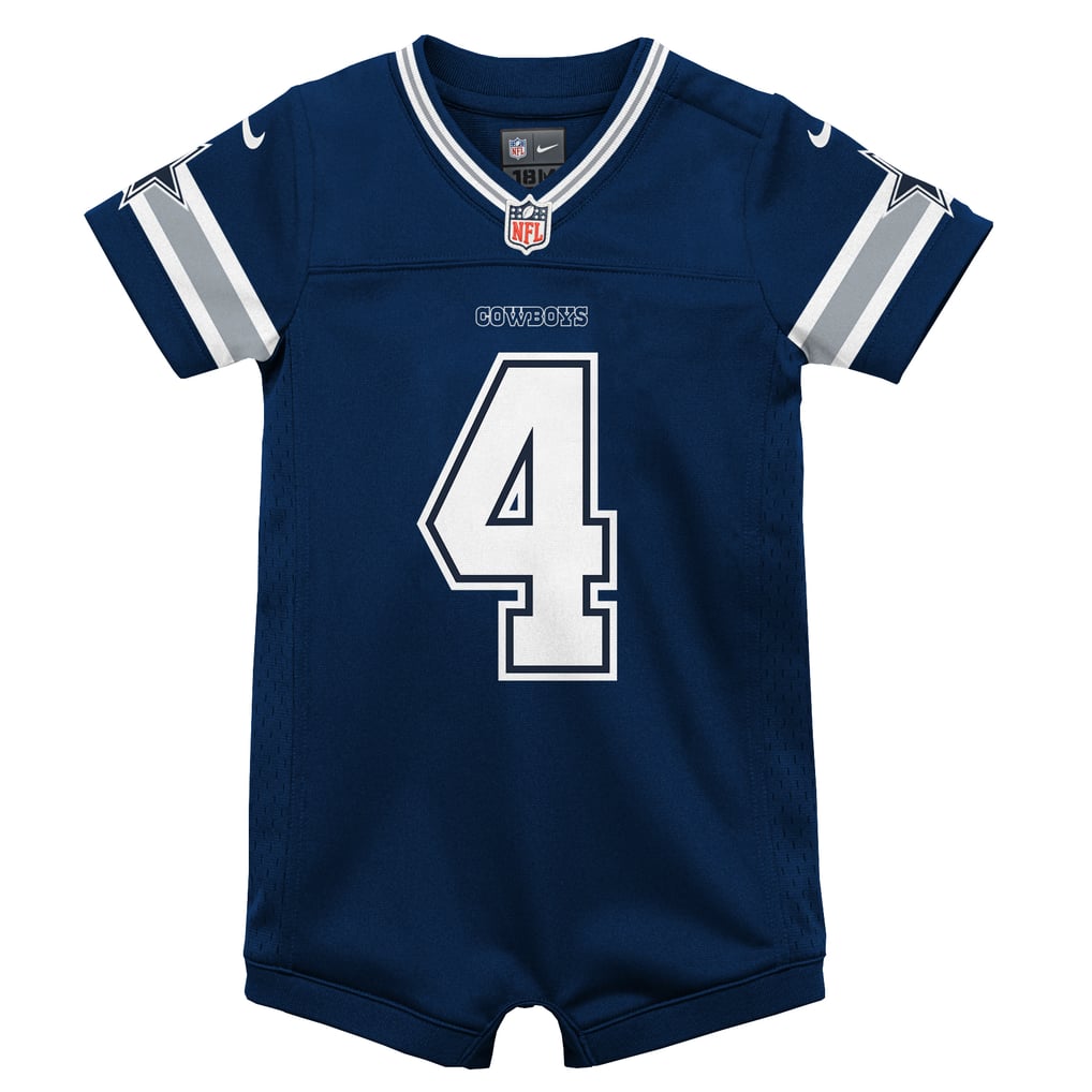 Infant Dallas Cowboys Dak Prescott Nike Navy Game Jersey Romper - Image 3