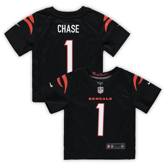 Infant Cincinnati Bengals Ja'Marr Chase Nike Black Team Player Game Jersey - Image 1
