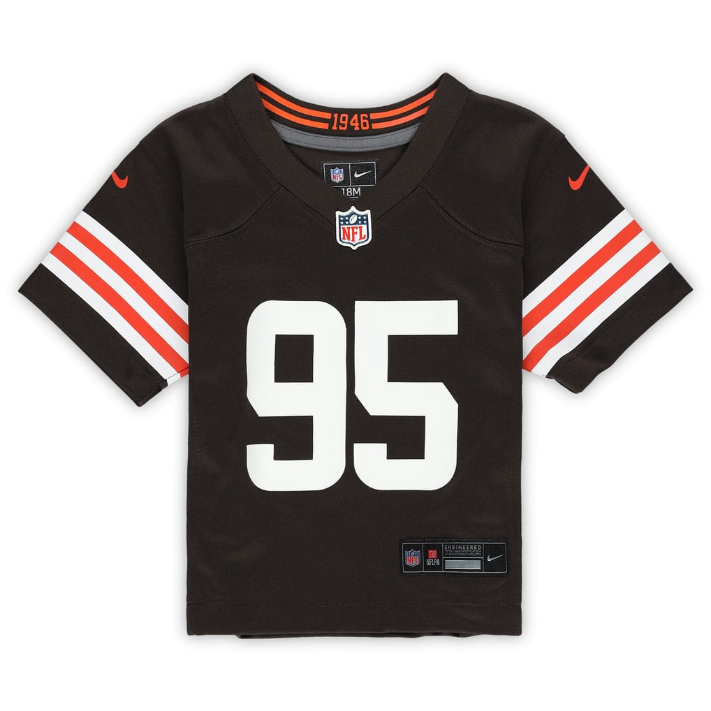 Infant Cleveland Browns Myles Garrett Nike Brown Team Player Game Jersey - Image 3