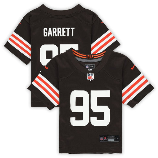 Infant Cleveland Browns Myles Garrett Nike Brown Team Player Game Jersey - Image 1