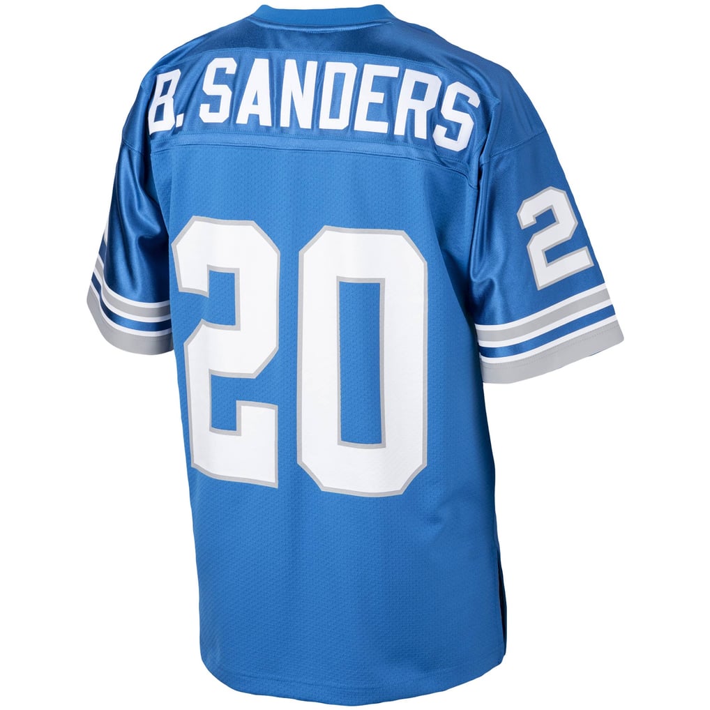 Men's Detroit Lions 1993 Barry Sanders Mitchell & Ness Blue Authentic Throwback Retired Player Jersey - Image 4