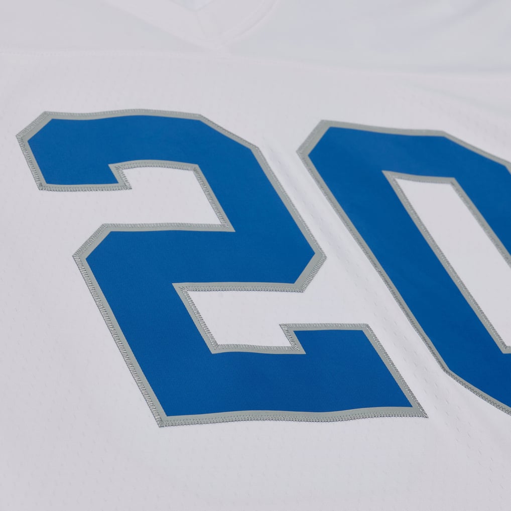 Men's Detroit Lions Barry Sanders Mitchell & Ness White 1989 Legacy Replica Player Jersey - Image 4