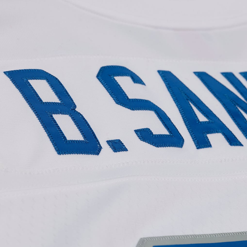 Men's Detroit Lions Barry Sanders Mitchell & Ness White 1989 Legacy Replica Player Jersey - Image 6
