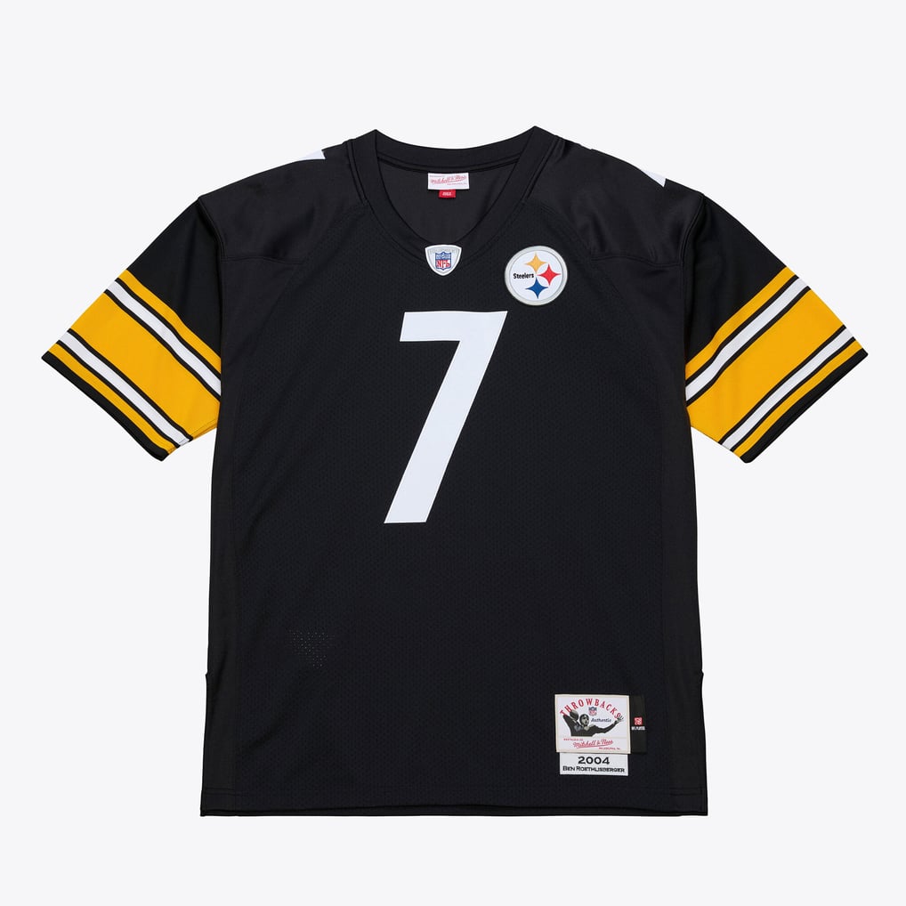 Men's Pittsburgh Steelers Ben Roethlisberger Mitchell & Ness Black 2004 Authentic Throwback Jersey - Image 2