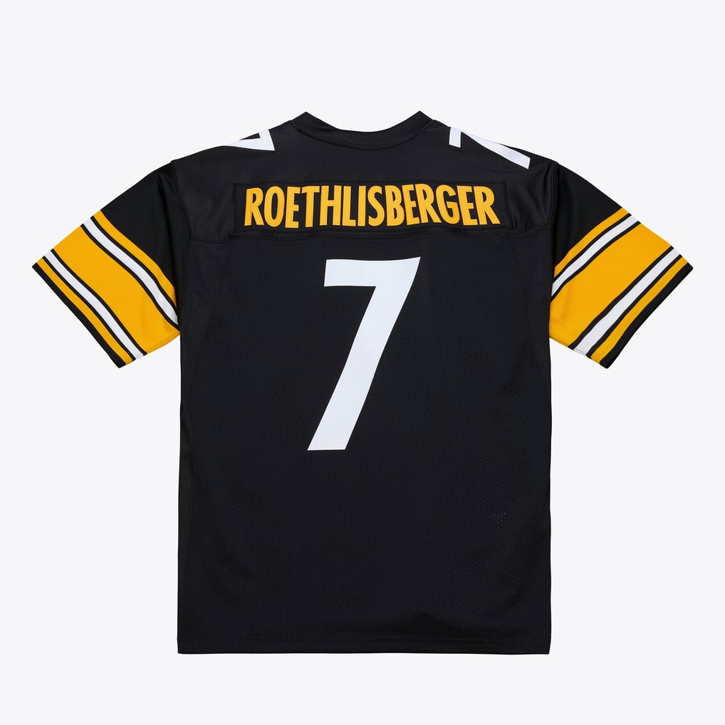 Men's Pittsburgh Steelers Ben Roethlisberger Mitchell & Ness Black 2004 Authentic Throwback Jersey - Image 3