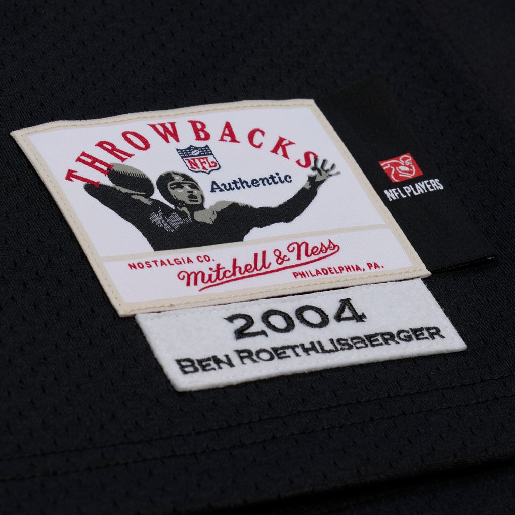 Men's Pittsburgh Steelers Ben Roethlisberger Mitchell & Ness Black 2004 Authentic Throwback Jersey - Image 5