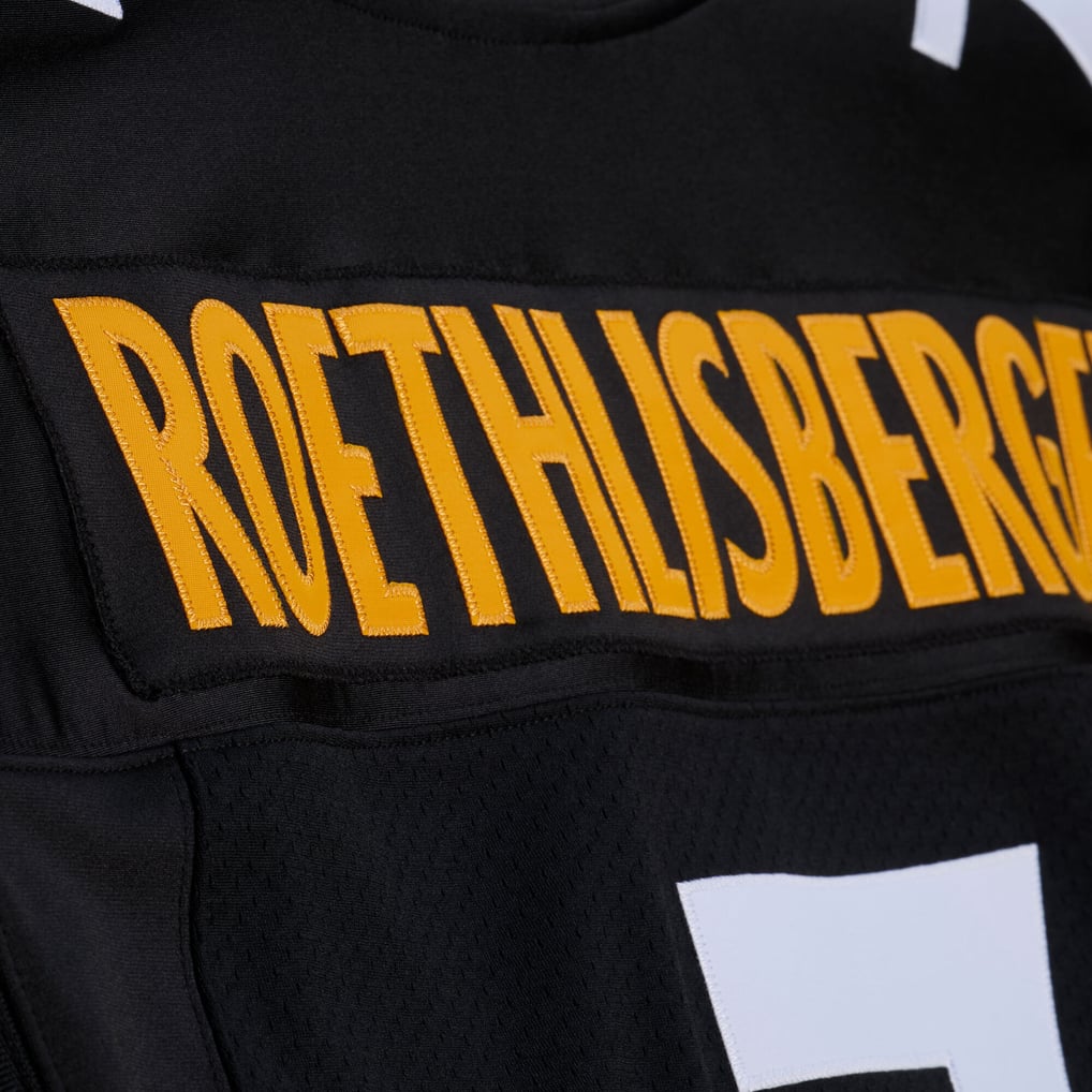 Men's Pittsburgh Steelers Ben Roethlisberger Mitchell & Ness Black 2004 Authentic Throwback Jersey - Image 8