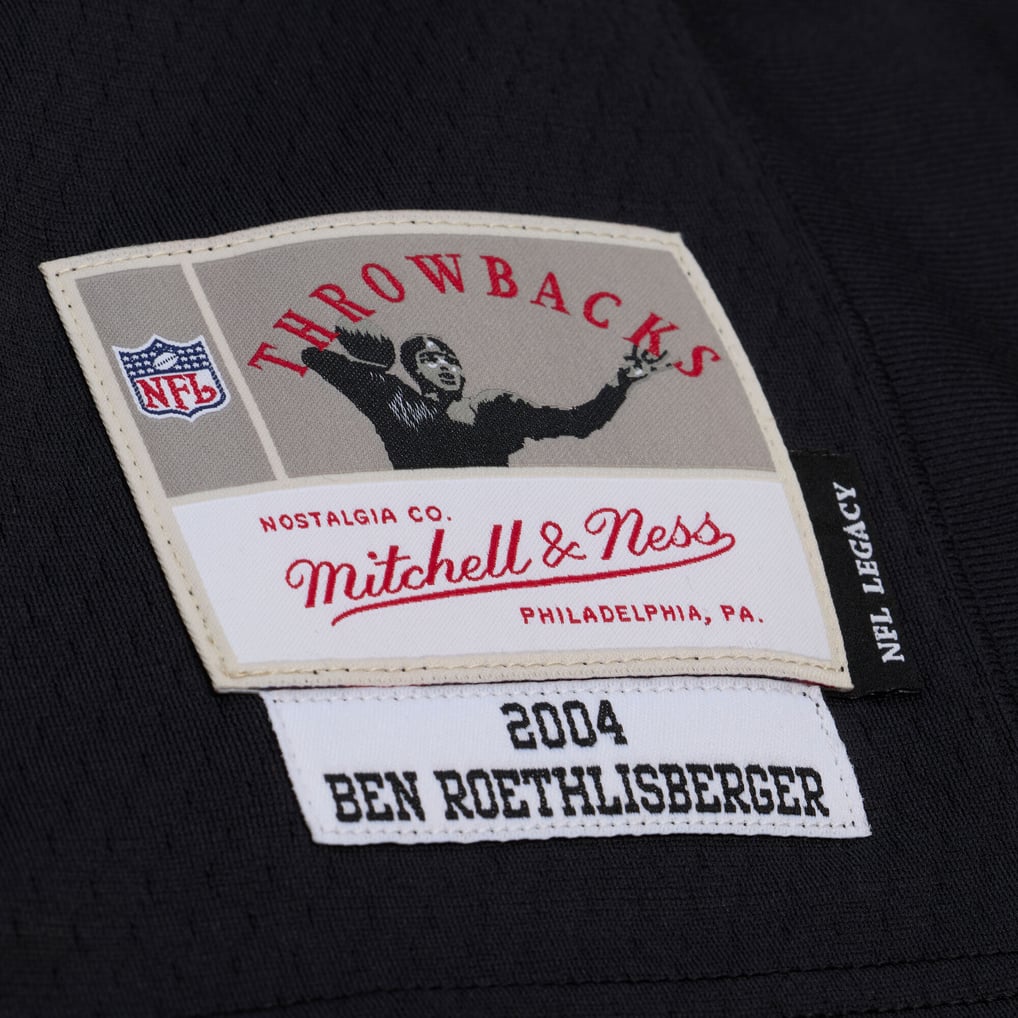 Men's Pittsburgh Steelers Ben Roethlisberger Mitchell & Ness Black 2004 Big & Tall Legacy Retired Player Jersey - Image 7