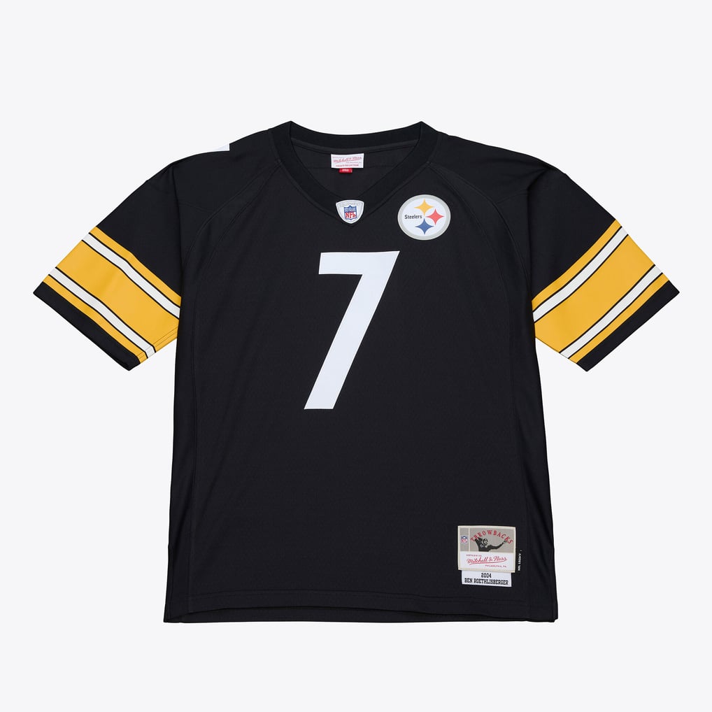 Men's Pittsburgh Steelers Ben Roethlisberger Mitchell & Ness Black 2004 Big & Tall Legacy Retired Player Jersey - Image 1