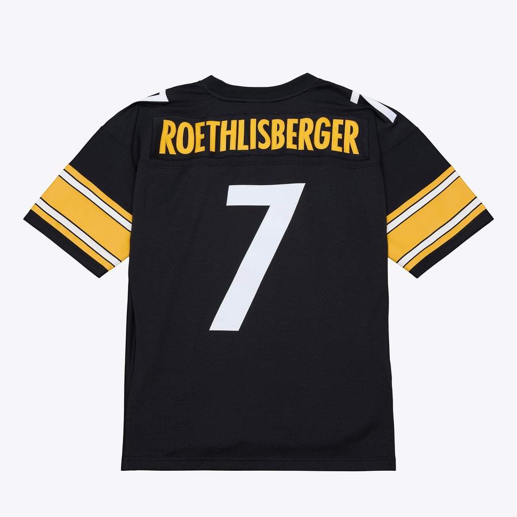 Men's Pittsburgh Steelers Ben Roethlisberger Mitchell & Ness Black 2004 Legacy Throwback Replica Jersey - Image 3
