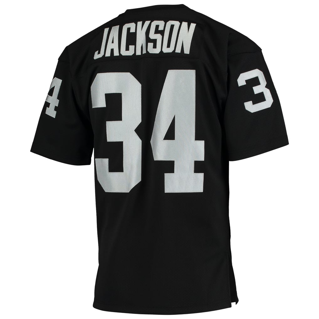 Men's Las Vegas Raiders 1990 Bo Jackson Mitchell & Ness Black Authentic Throwback Retired Player Jersey - Image 4