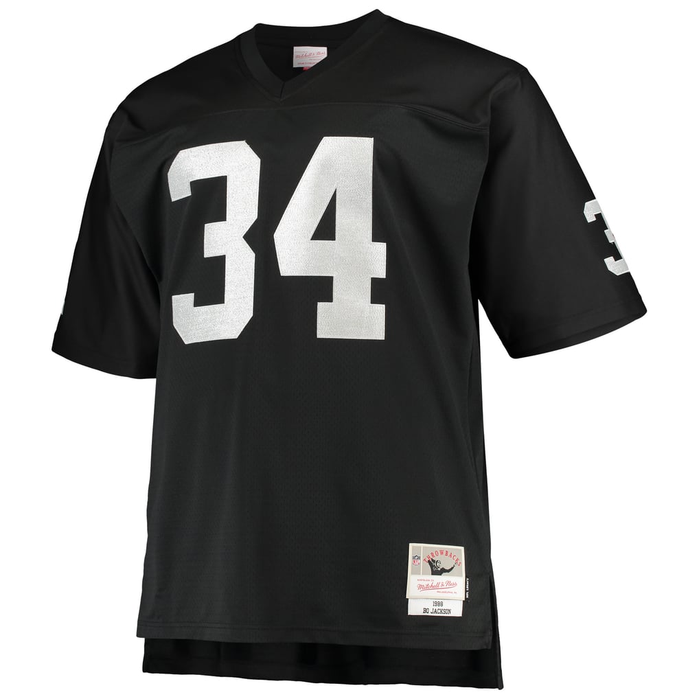 Men's Las Vegas Raiders Bo Jackson Mitchell & Ness Black Big & Tall 1988 Retired Player Replica Jersey - Image 3