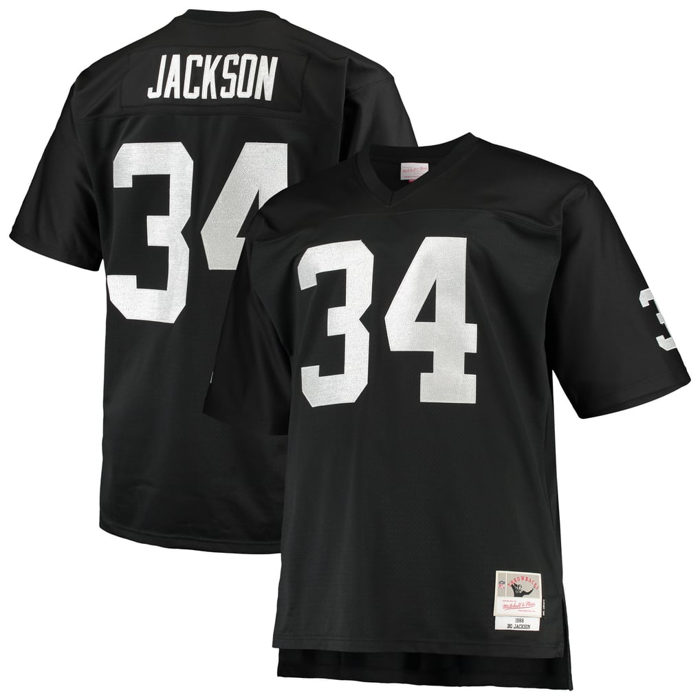 Men's Las Vegas Raiders Bo Jackson Mitchell & Ness Black Big & Tall 1988 Retired Player Replica Jersey - Image 1
