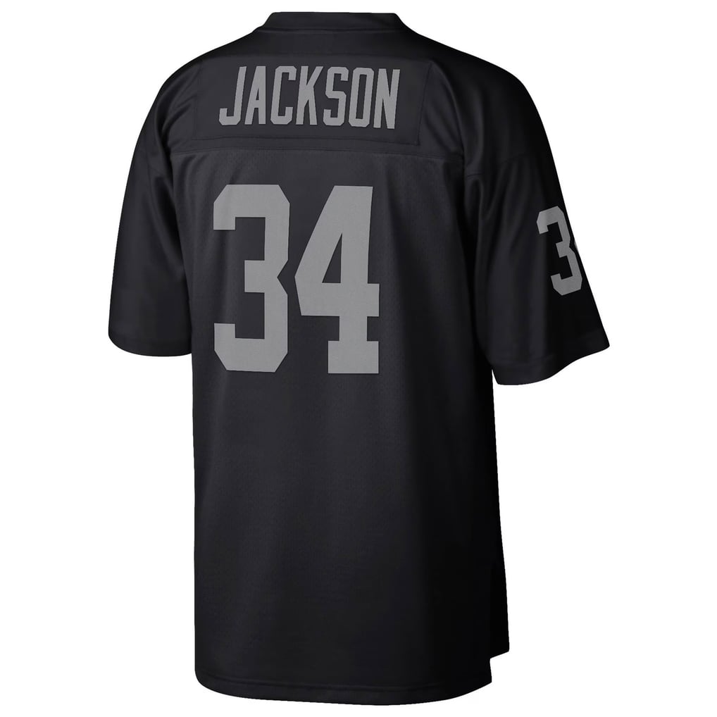 Men's Las Vegas Raiders Bo Jackson Mitchell & Ness Black Legacy Replica Jersey - Image 4