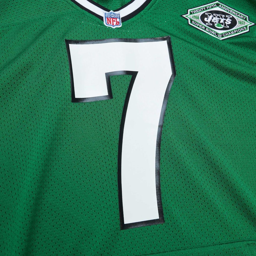 Men's New York Jets Boomer Esiason Mitchell & Ness Kelly Green 1993 Authentic Throwback Retired Player Pocket Jersey - Image 5