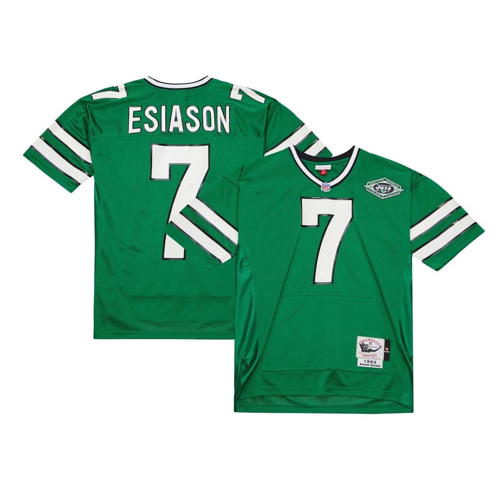 Men's New York Jets Boomer Esiason Mitchell & Ness Kelly Green 1993 Authentic Throwback Retired Player Pocket Jersey - Image 1