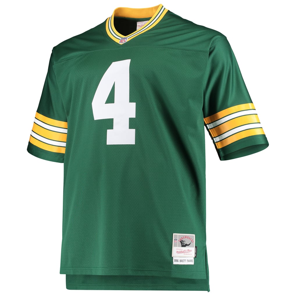 Men's Green Bay Packers Brett Favre Mitchell & Ness Green Big & Tall 1996 Retired Player Replica Jersey - Image 3