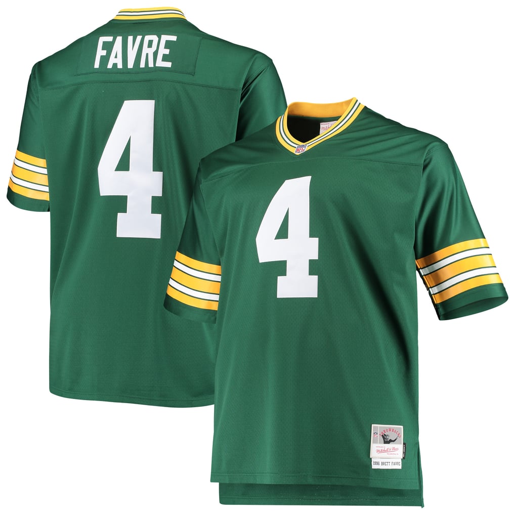 Men's Green Bay Packers Brett Favre Mitchell & Ness Green Big & Tall 1996 Retired Player Replica Jersey - Image 1