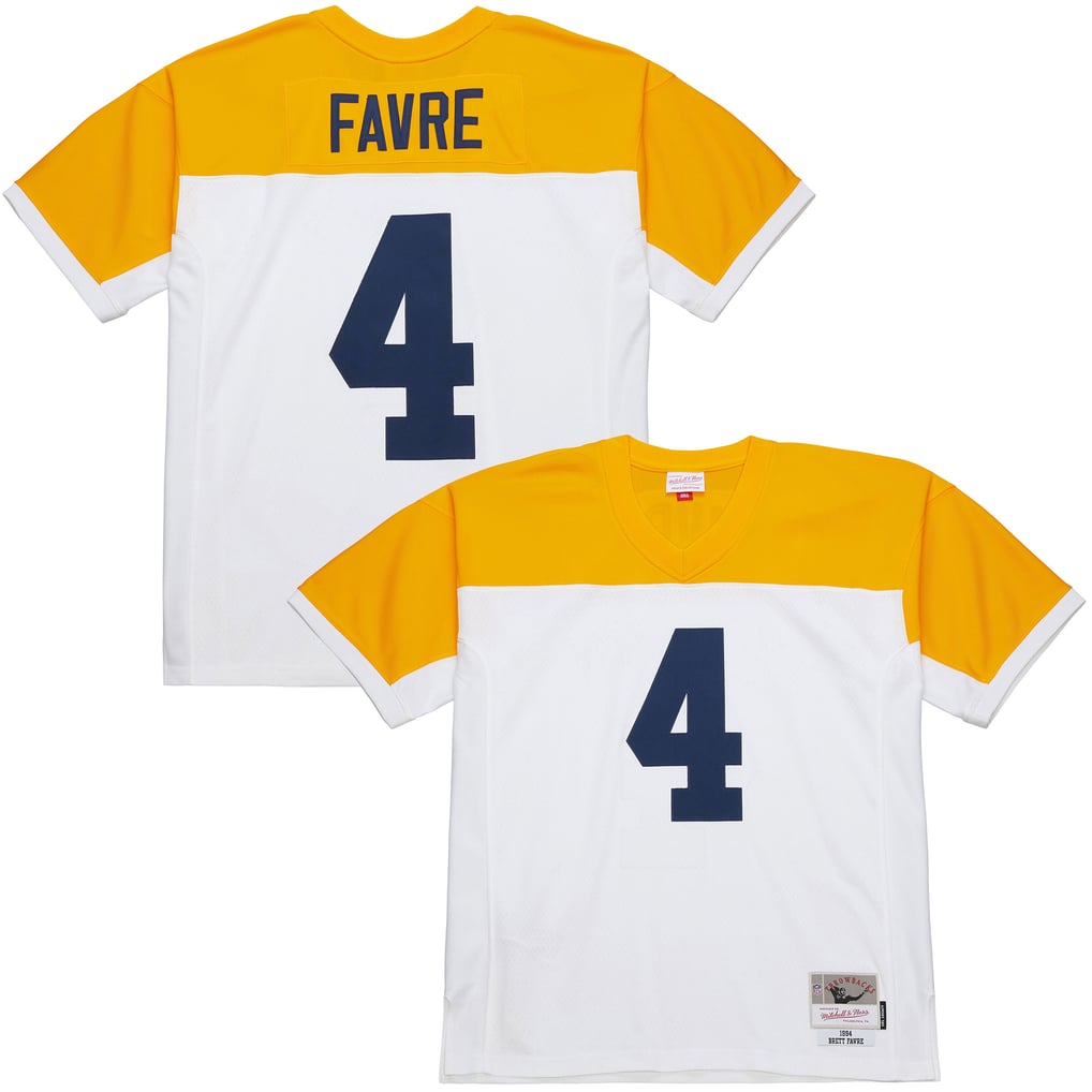 Men's Green Bay Packers Brett Favre Mitchell & Ness White 1994 Legacy Replica Jersey - Image 2