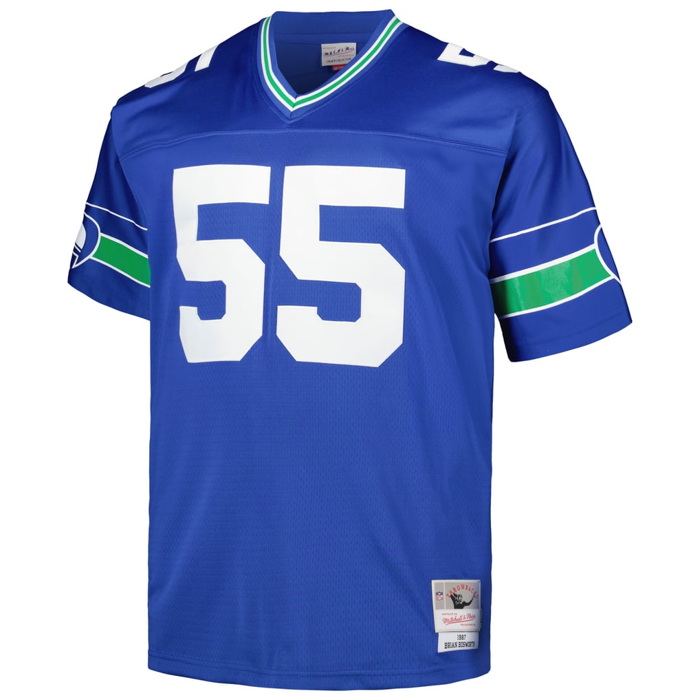 Men's Seattle Seahawks Brian Bosworth Mitchell & Ness Royal Big & Tall 1987 Legacy Retired Player Jersey - Image 3