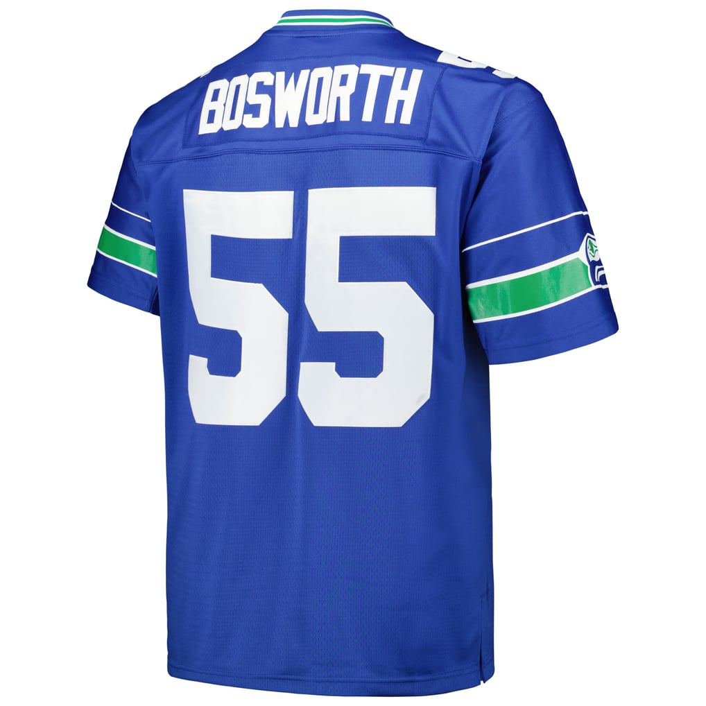 Men's Seattle Seahawks Brian Bosworth Mitchell & Ness Royal Big & Tall 1987 Legacy Retired Player Jersey - Image 4