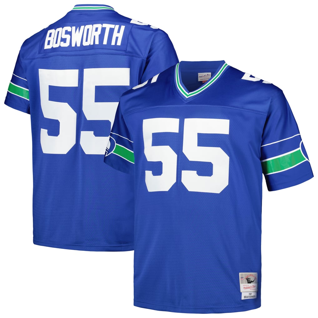 Men's Seattle Seahawks Brian Bosworth Mitchell & Ness Royal Big & Tall 1987 Legacy Retired Player Jersey - Image 1