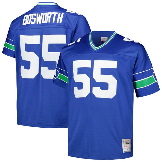 Men's Seattle Seahawks Brian Bosworth Mitchell & Ness Royal Big & Tall 1987 Legacy Retired Player Jersey - Image 1