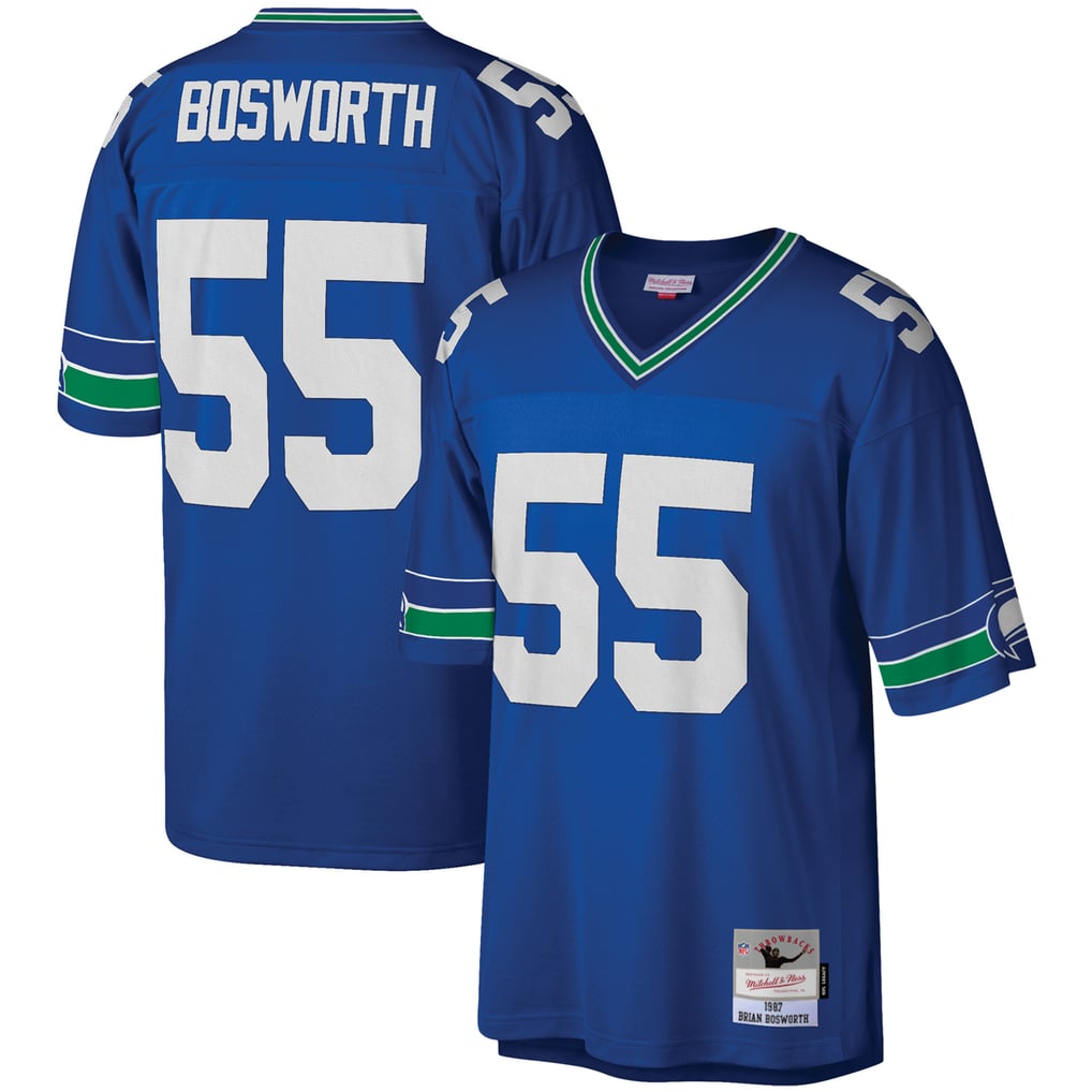 Men's Seattle Seahawks Brian Bosworth Mitchell & Ness Royal Legacy Replica Jersey - Image 2