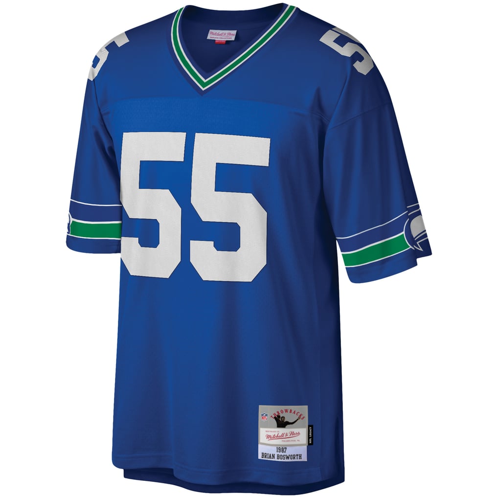 Men's Seattle Seahawks Brian Bosworth Mitchell & Ness Royal Legacy Replica Jersey - Image 3