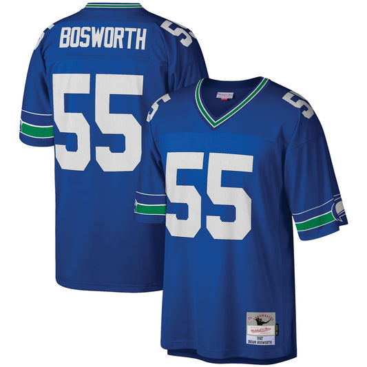 Men's Seattle Seahawks Brian Bosworth Mitchell & Ness Royal Legacy Replica Jersey - Image 1
