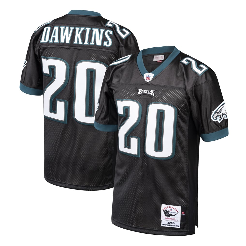 Men's Philadelphia Eagles 2003 Brian Dawkins Mitchell & Ness Black Authentic Throwback Retired Player Jersey - Image 2