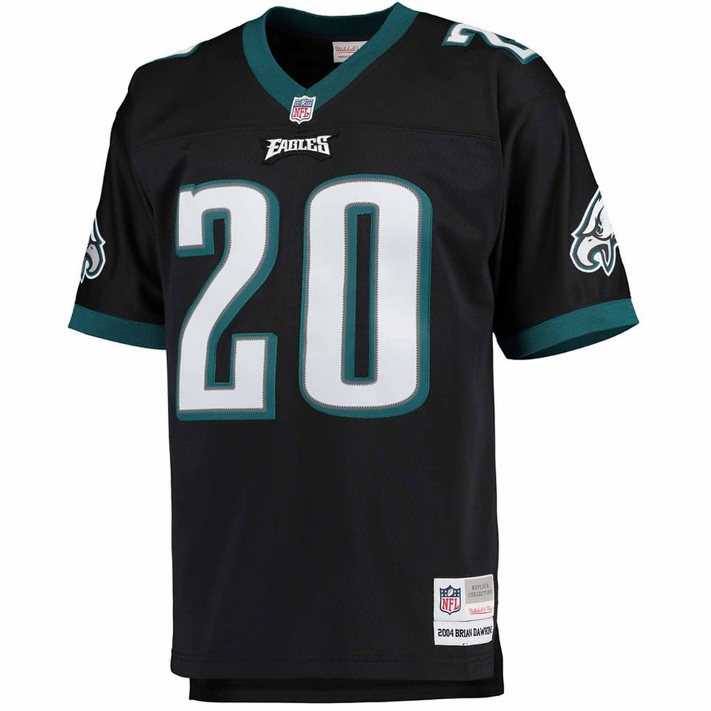 Men's Philadelphia Eagles Brian Dawkins Mitchell & Ness Black Big & Tall 2004 Retired Player Replica Jersey - Image 3