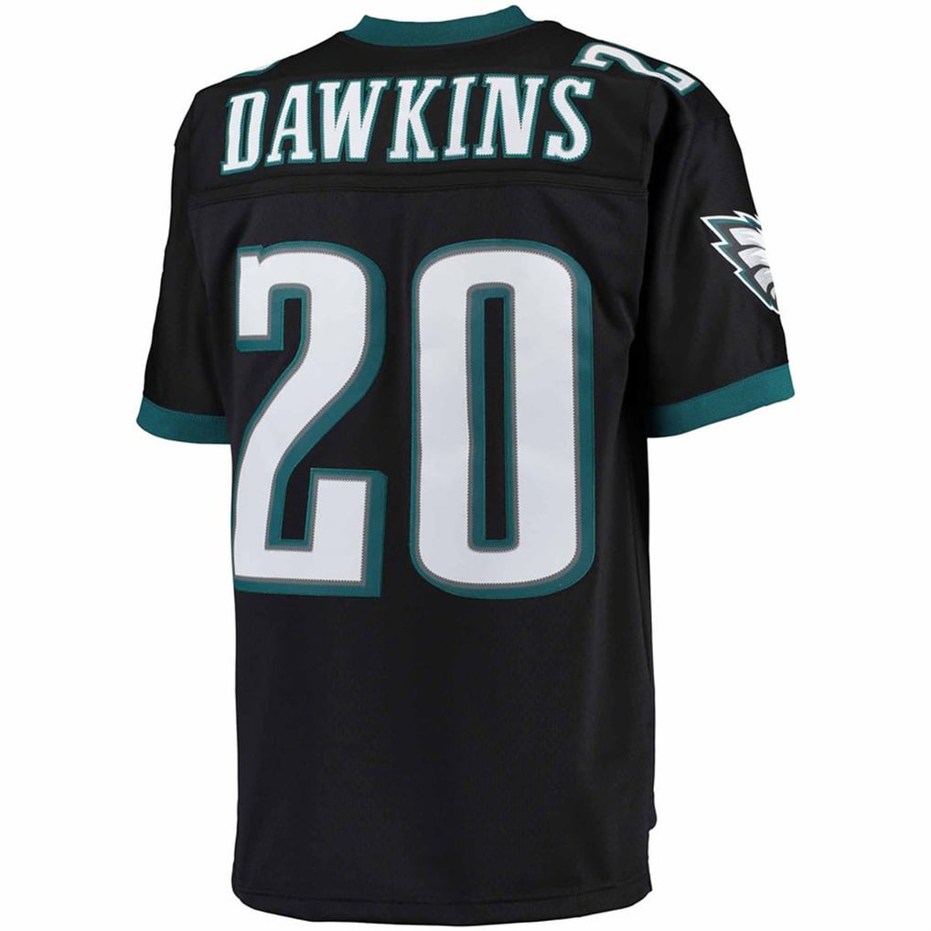 Men's Philadelphia Eagles Brian Dawkins Mitchell & Ness Black Big & Tall 2004 Retired Player Replica Jersey - Image 4