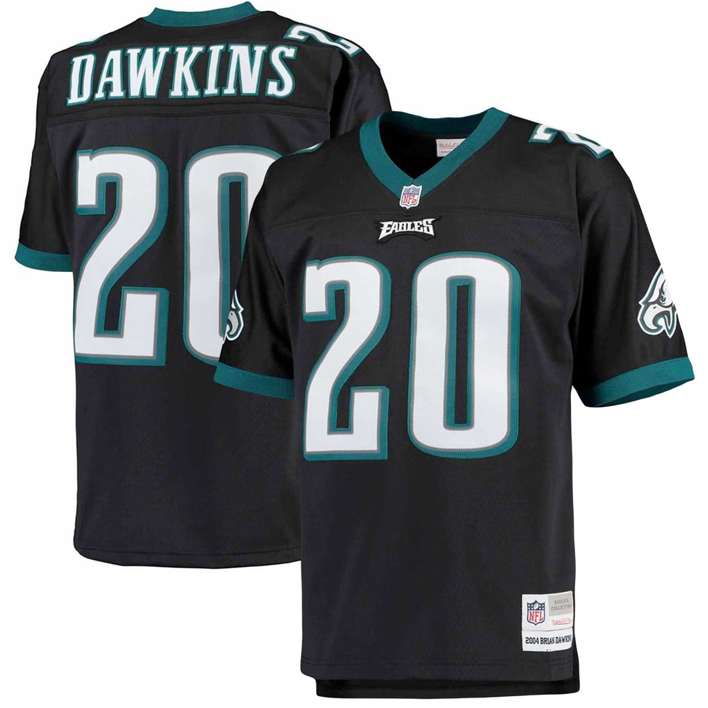 Men's Philadelphia Eagles Brian Dawkins Mitchell & Ness Black Big & Tall 2004 Retired Player Replica Jersey - Image 1
