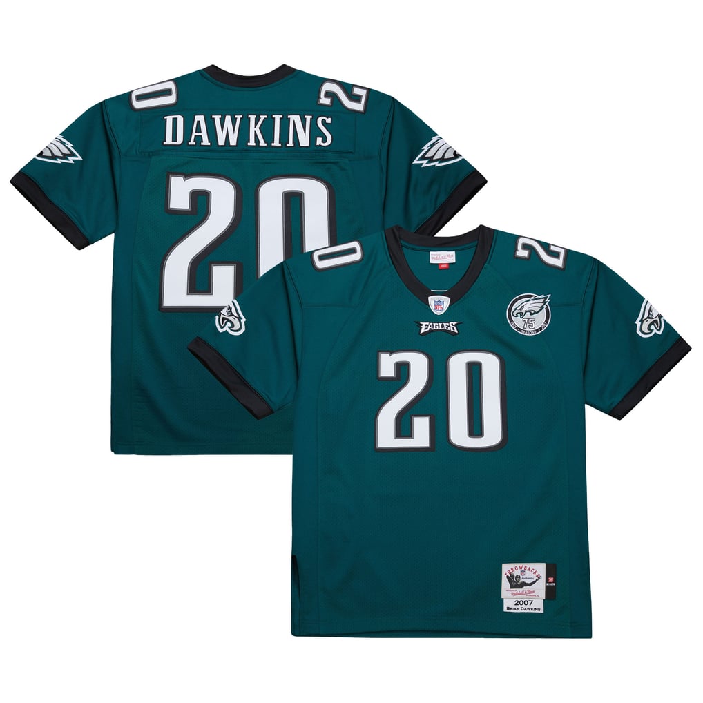 Men's Philadelphia Eagles Brian Dawkins Mitchell & Ness Green 2007 Authentic Throwback Retired Player Jersey - Image 2