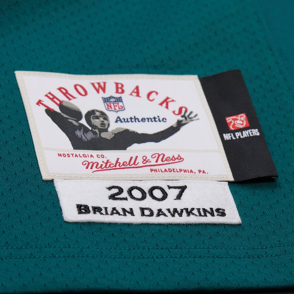 Men's Philadelphia Eagles Brian Dawkins Mitchell & Ness Green 2007 Authentic Throwback Retired Player Jersey - Image 6