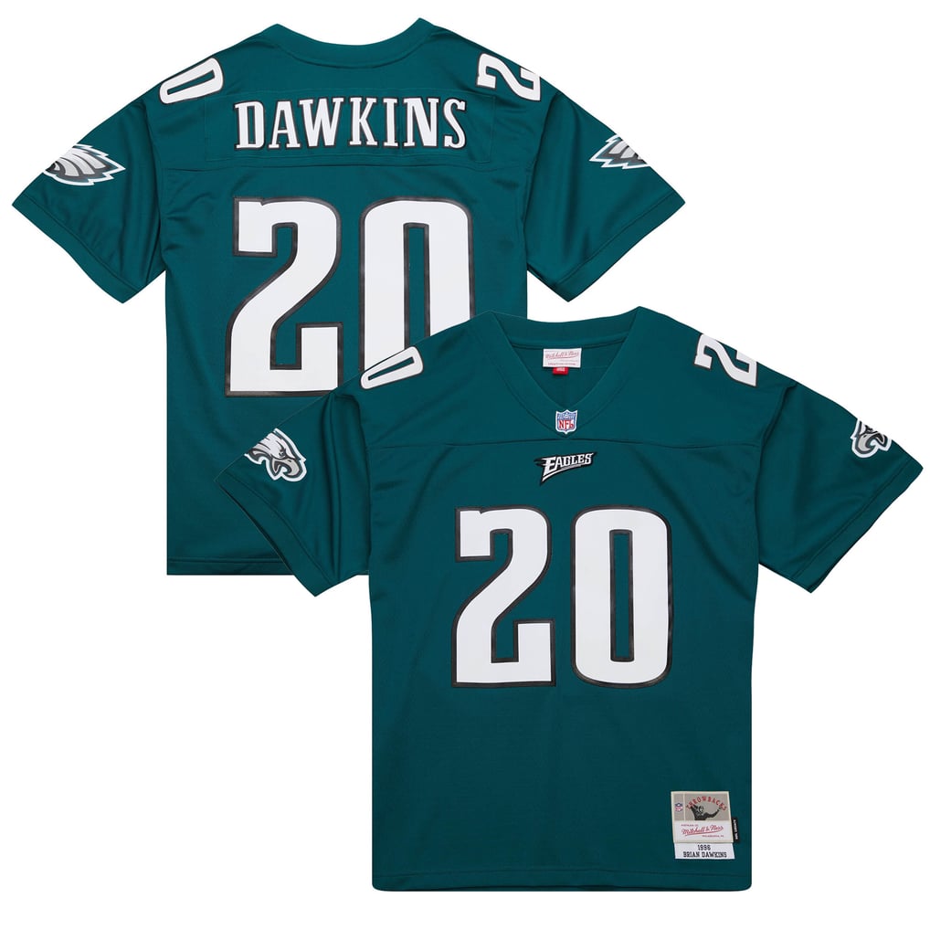 Men's Philadelphia Eagles Brian Dawkins Mitchell & Ness Green Legacy Replica Jersey - Image 1