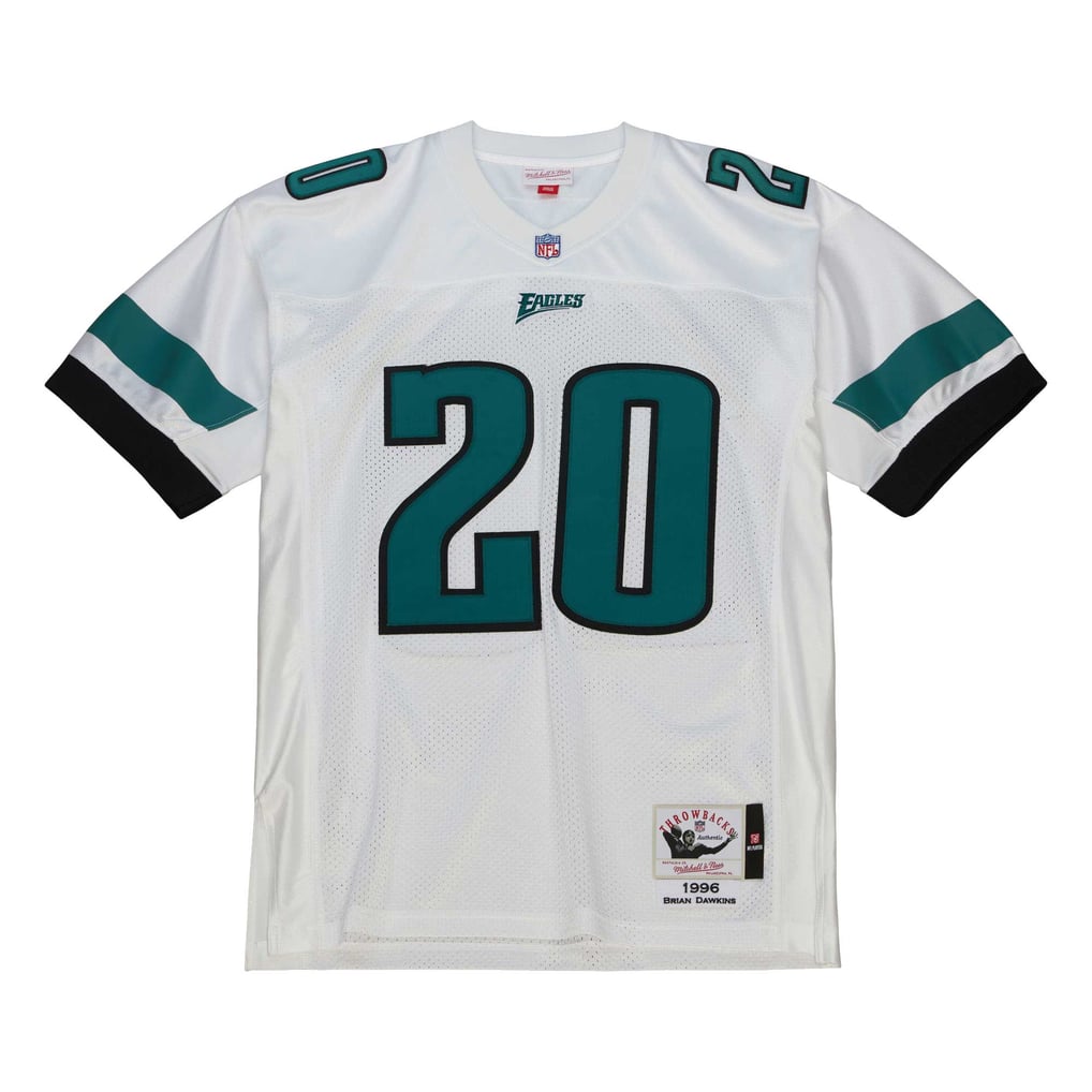 Men's Philadelphia Eagles 1996 Brian Dawkins Mitchell & Ness White Authentic Throwback Retired Player Jersey - Image 3