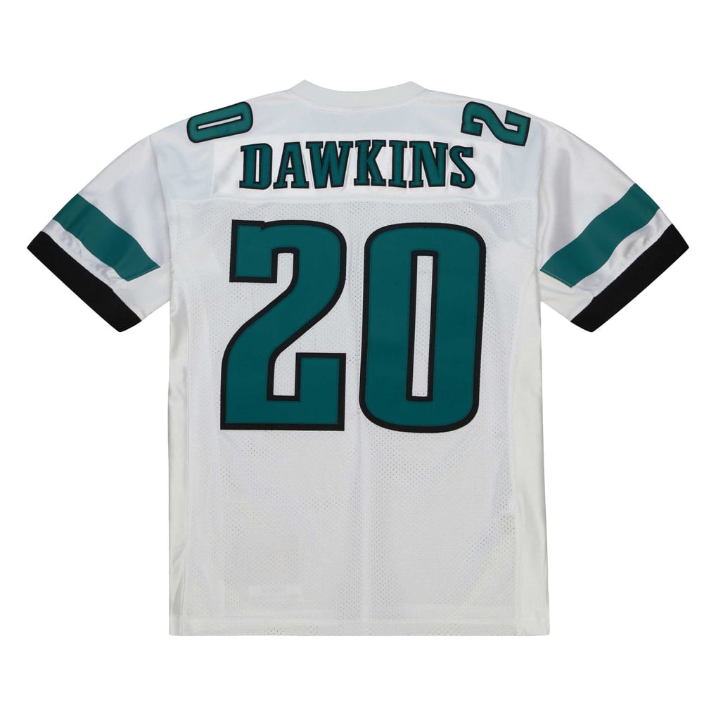 Men's Philadelphia Eagles 1996 Brian Dawkins Mitchell & Ness White Authentic Throwback Retired Player Jersey - Image 4