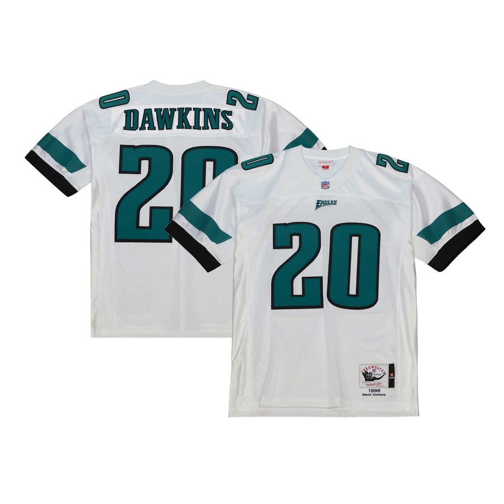 Men's Philadelphia Eagles 1996 Brian Dawkins Mitchell & Ness White Authentic Throwback Retired Player Jersey - Image 1