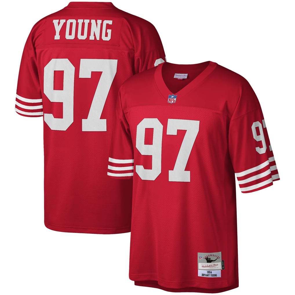 Men's San Francisco 49ers Bryant Young Mitchell & Ness Scarlet Legacy Replica Jersey - Image 2