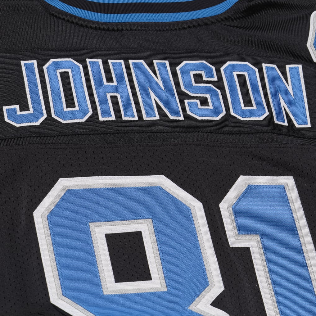 Men's Detroit Lions Calvin Johnson Mitchell & Ness Black 2007 Authentic Throwback Jersey - Image 8