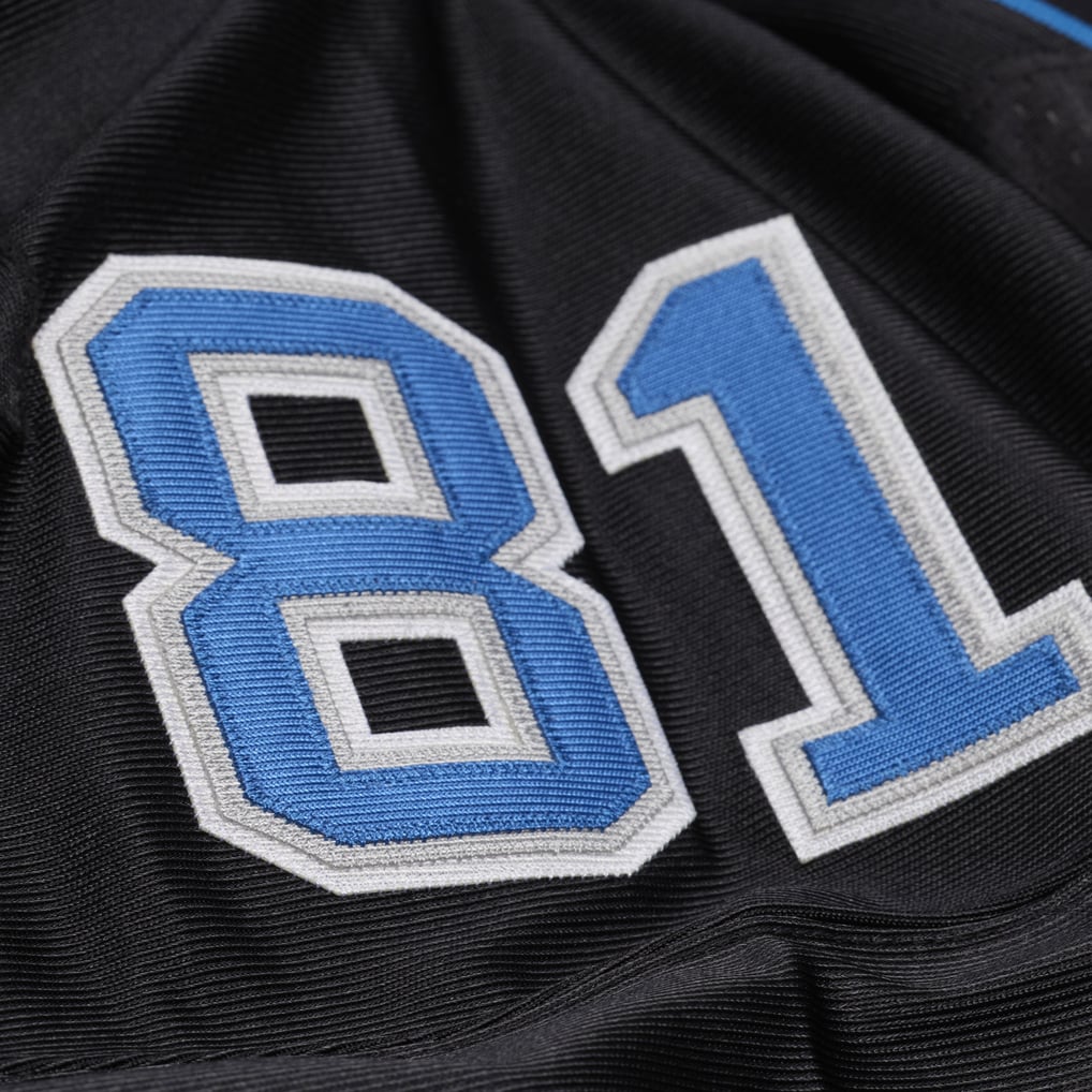 Men's Detroit Lions Calvin Johnson Mitchell & Ness Black 2007 Authentic Throwback Jersey - Image 9